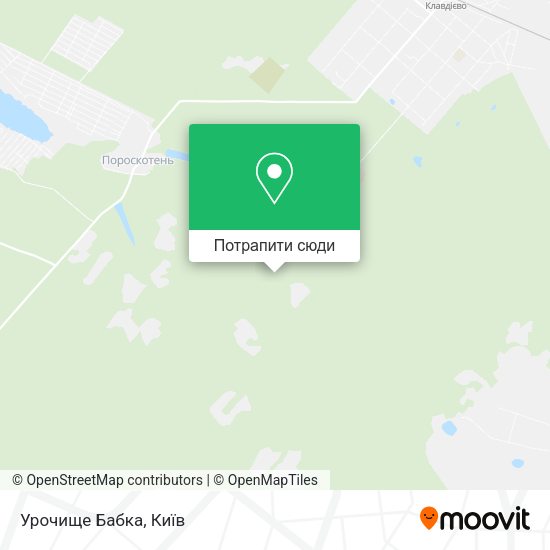 Карта Урочище Бабка