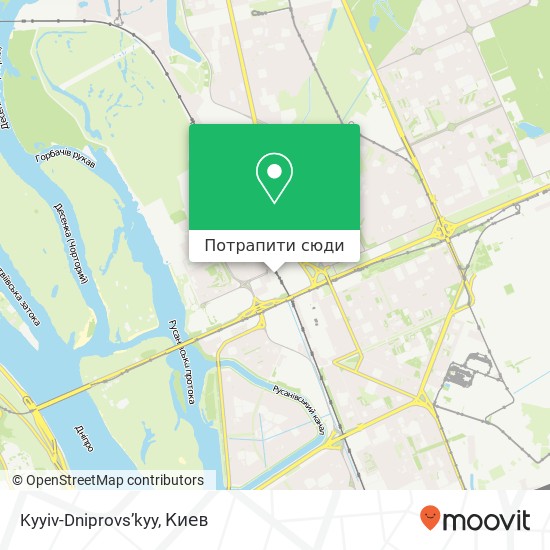 Карта Kyyiv-Dniprovs’kyy