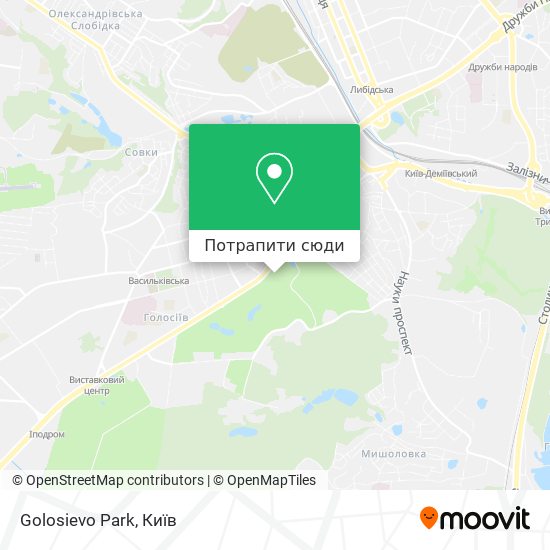 Карта Golosievo Park