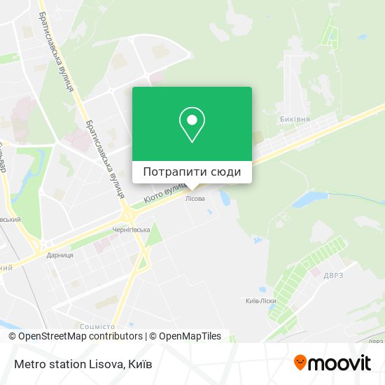 Карта Metro station Lisova