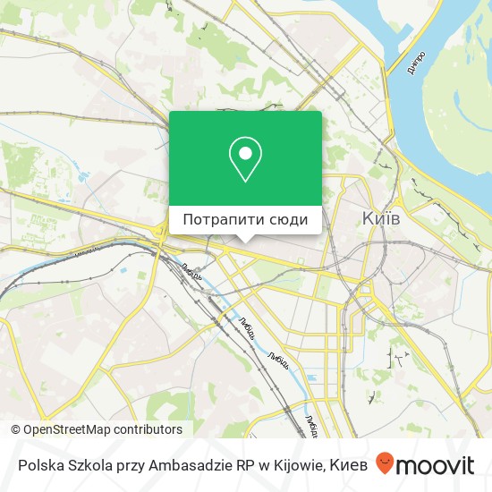 Карта Polska Szkola przy Ambasadzie RP w Kijowie