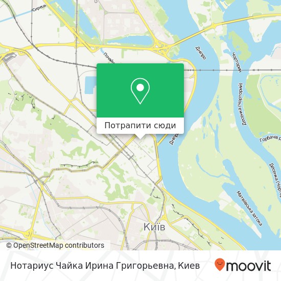 Карта Нотариус Чайка Ирина Григорьевна