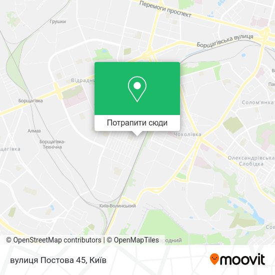 Карта вулиця Постова 45