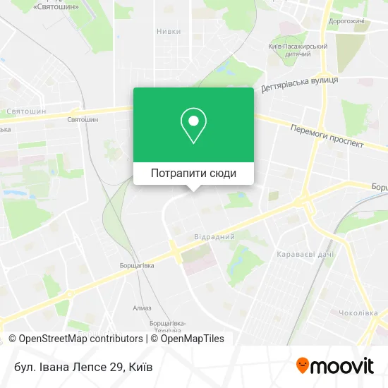Карта бул. Івана Лепсе 29