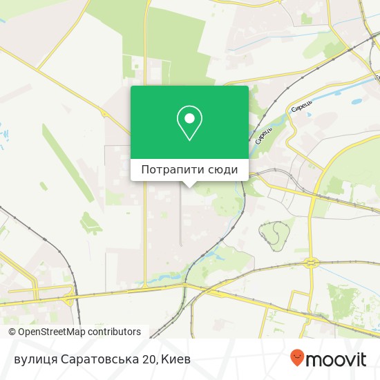 Карта вулиця Саратовська 20