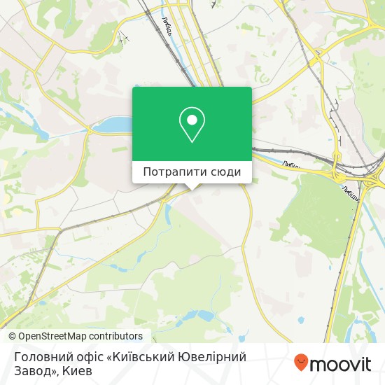 Карта Головний офіс «Київський Ювелірний Завод»