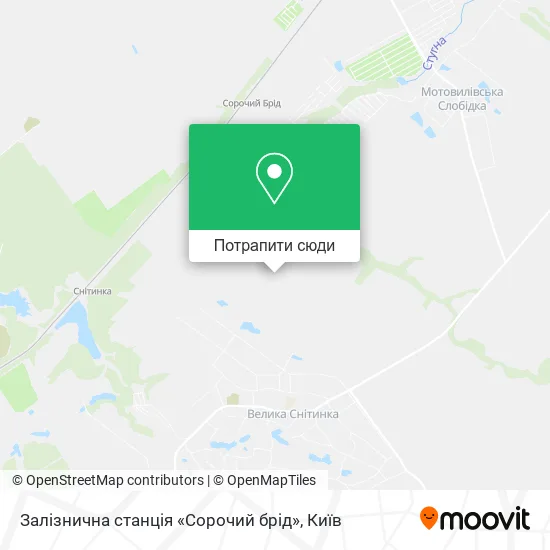 Карта Залізнична станція «Сорочий брід»