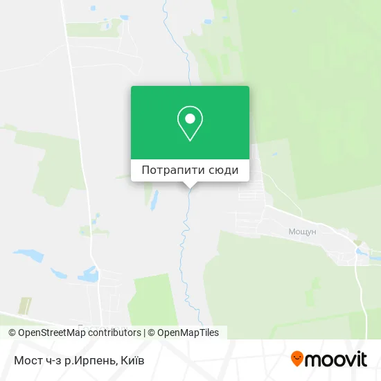 Карта Мост ч-з р.Ирпень