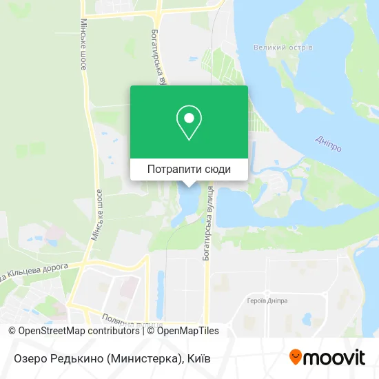 Карта Озеро Редькино (Министерка)