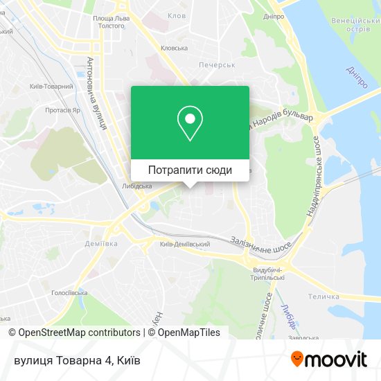 Карта вулиця Товарна 4