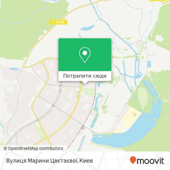 Карта Вулиця Марини Цвєтаєвої