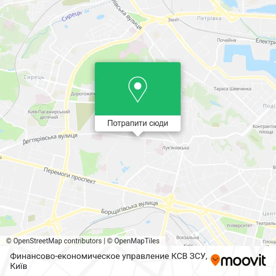 Карта Финансово-економическое управление КСВ ЗСУ