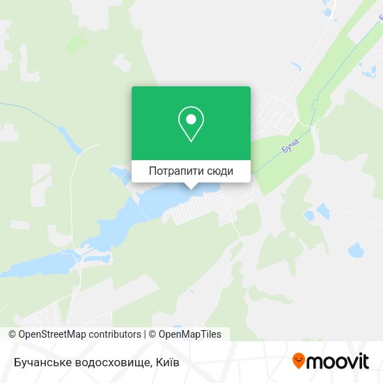 Карта Бучанське водосховище