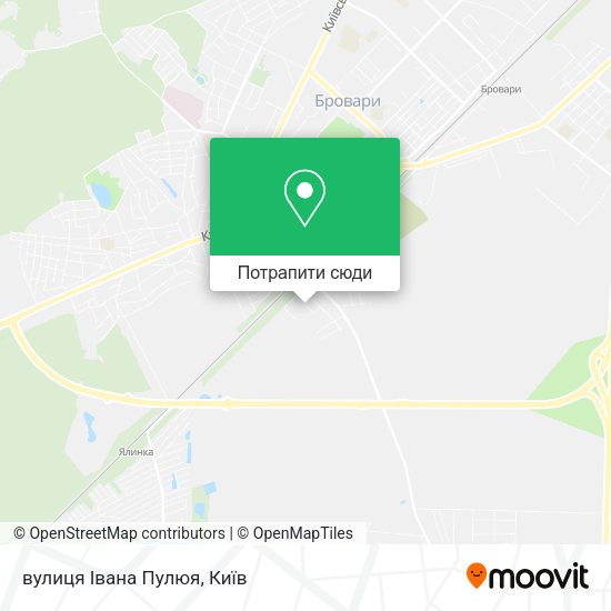 Карта вулиця Івана Пулюя