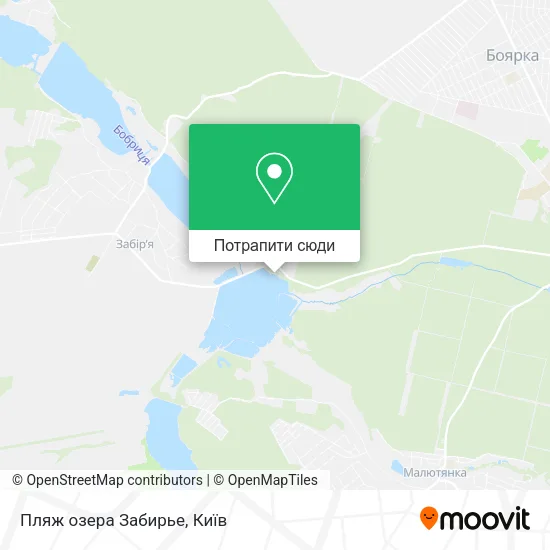 Карта Пляж озера Забирье