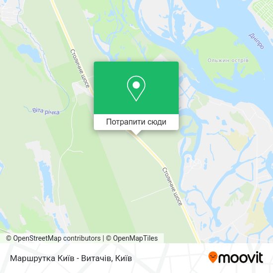 Карта Маршрутка Київ - Витачів