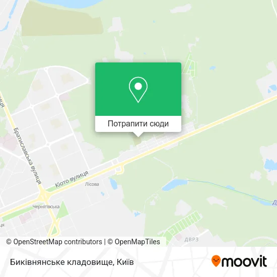 Карта Биківнянське кладовище