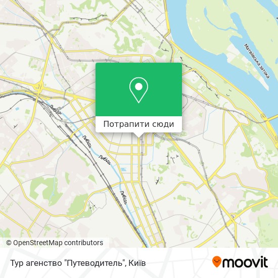 Карта Тур агенство "Путеводитель"