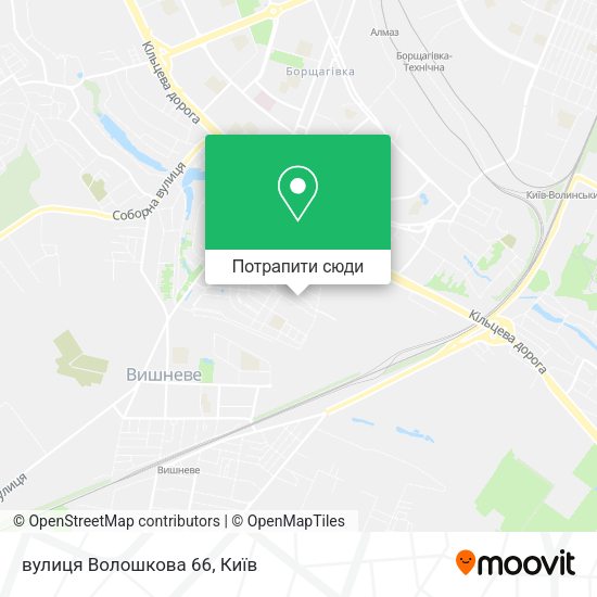 Карта вулиця Волошкова 66