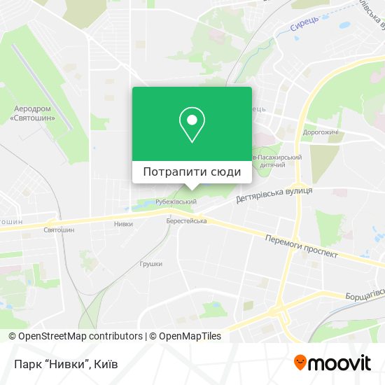 Карта Парк “Нивки”