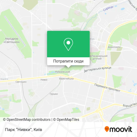 Карта Парк “Нивки”