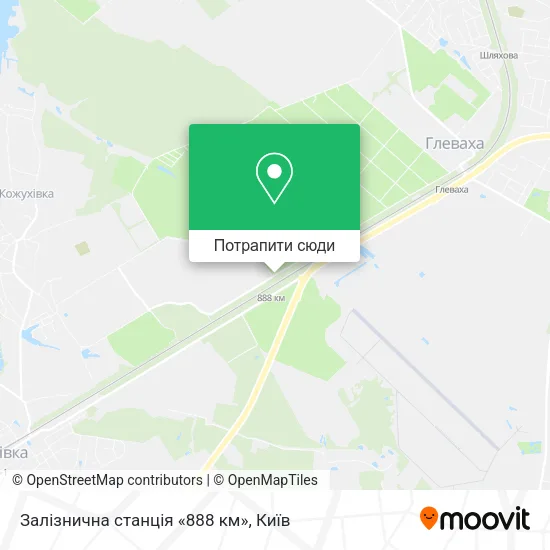 Карта Залізнична станція «888 км»