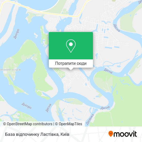 Карта База відпочинку Ластівка