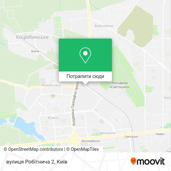 Карта вулиця Робітнича 2