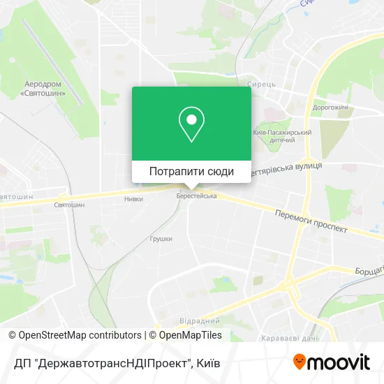 Карта ДП "ДержавтотрансНДІПроект"