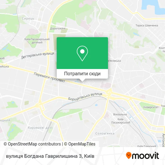 Карта вулиця Богдана Гаврилишина 3