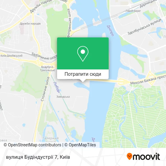 Карта вулиця Будіндустрії 7