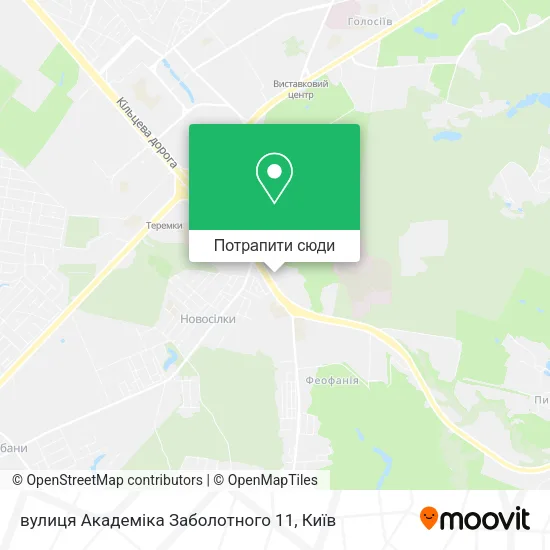 Карта вулиця Академіка Заболотного 11