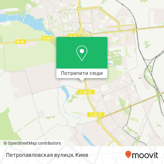 Карта Петропавловская вулиця