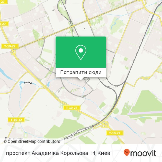 Карта проспект Академіка Корольова 14