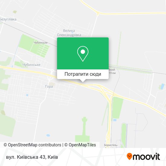 Карта вул. Київська 43