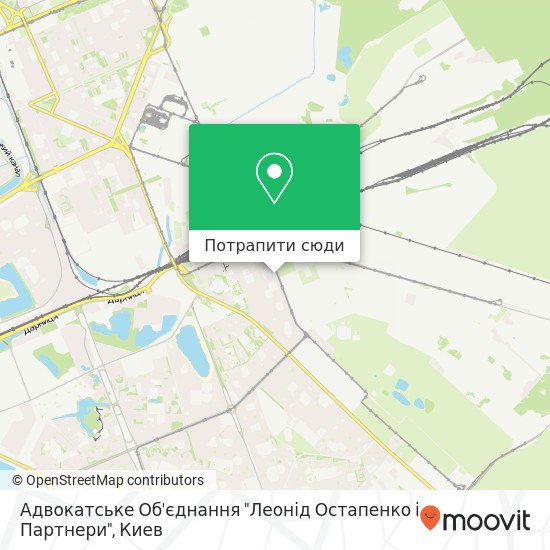Карта Адвокатське Об'єднання "Леонід Остапенко і Партнери"