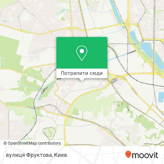 Карта вулиця Фруктова
