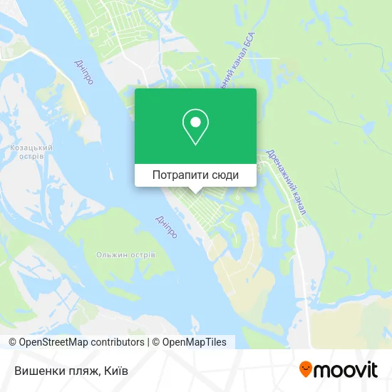 Карта Вишенки пляж