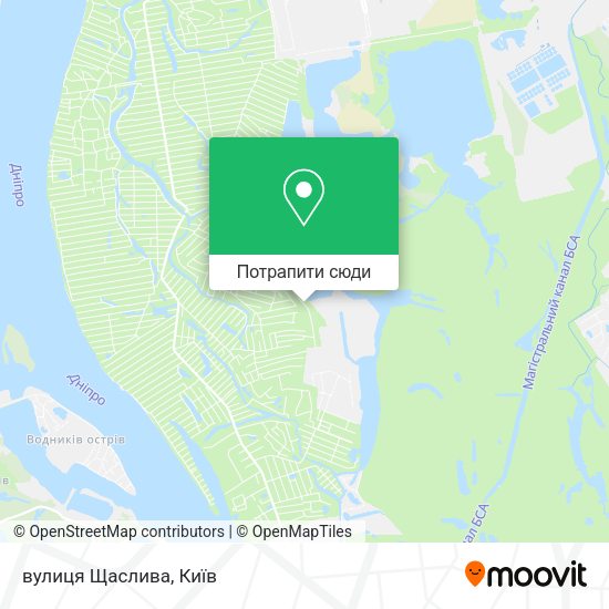 Карта вулиця Щаслива