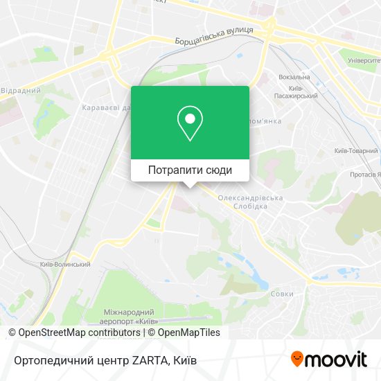 Карта Ортопедичний центр ZARTA