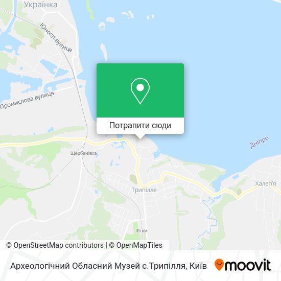 Карта Археологічний Обласний Музей с.Трипілля
