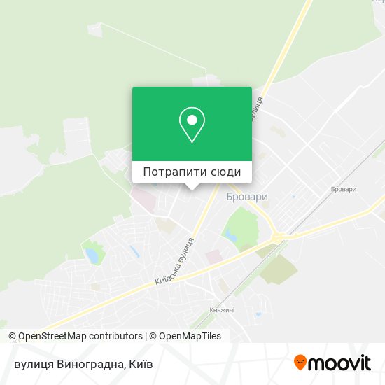 Карта вулиця Виноградна