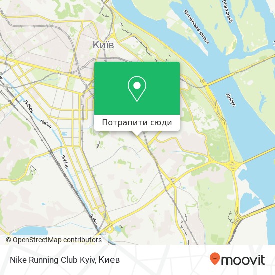 Карта Nike Running Club Kyiv