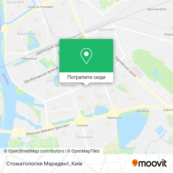 Карта Стоматология Маридент