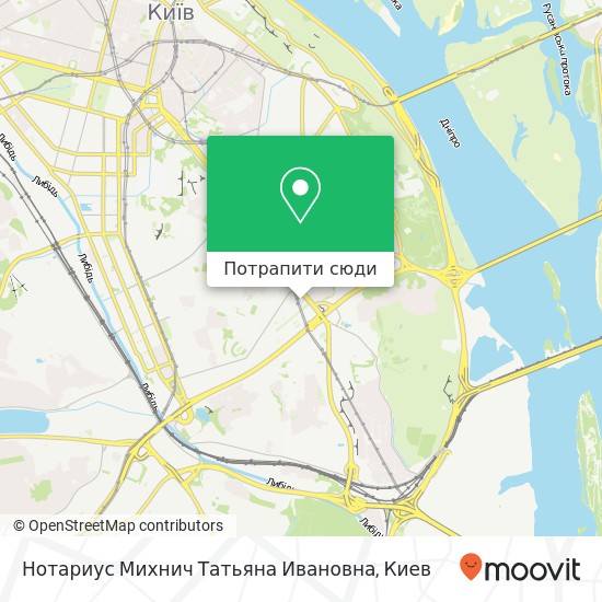 Карта Нотариус Михнич Татьяна Ивановна