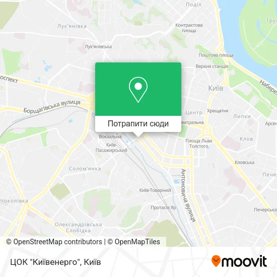 Карта ЦОК "Київенерго"
