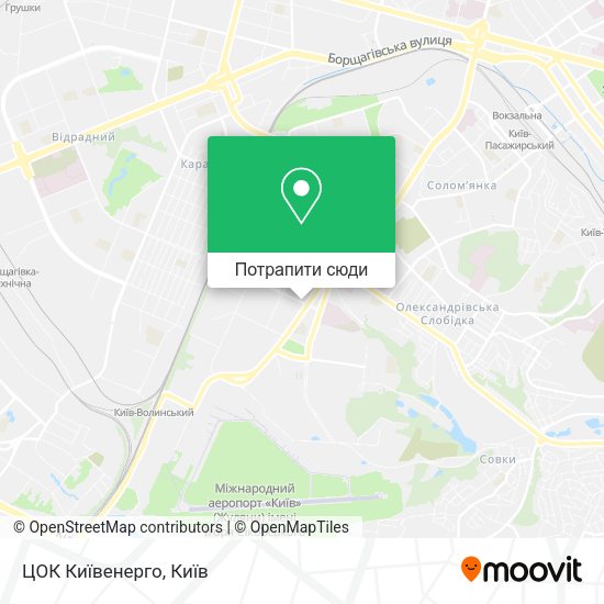 Карта ЦОК Київенерго
