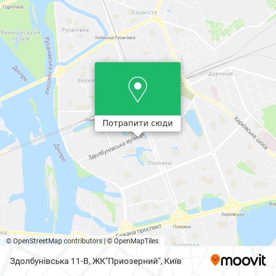 Карта Здолбунівська 11-В, ЖК"Приозерний"