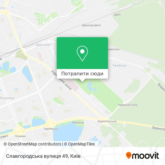Карта Славгородська вулиця 49