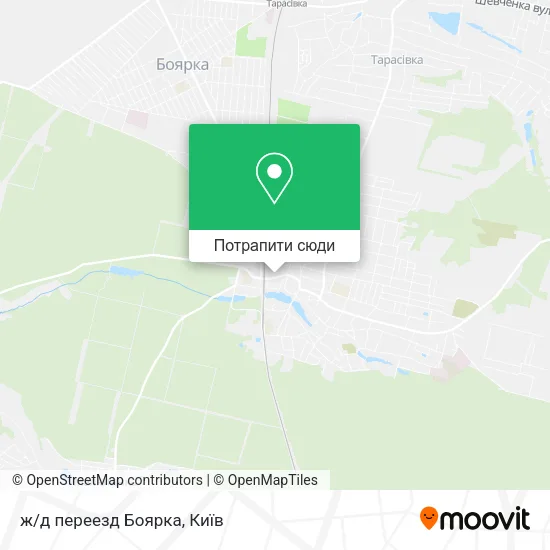 Карта ж/д переезд Боярка